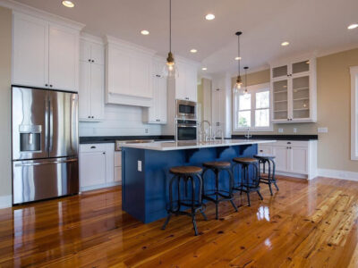 White Cabinets Blue Island